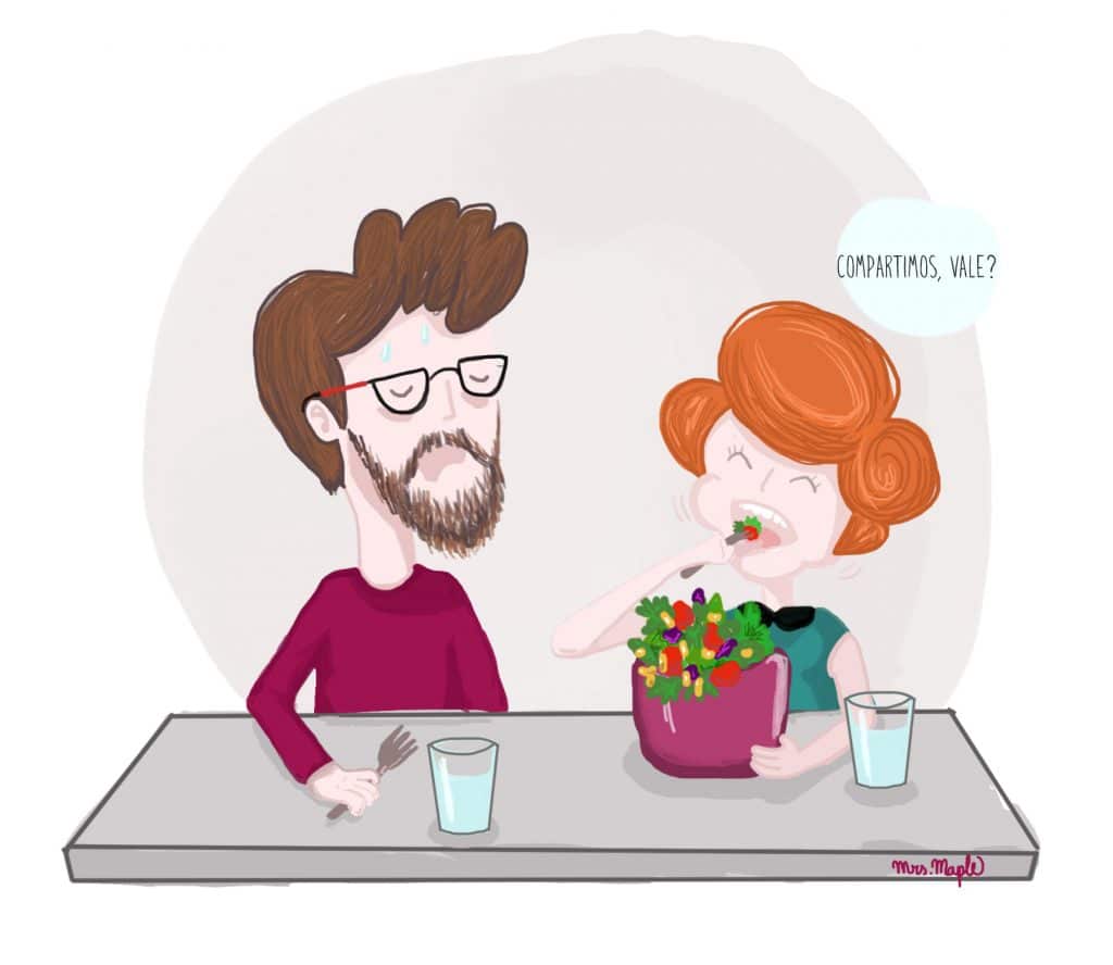 pareja-comiendo-ensalada